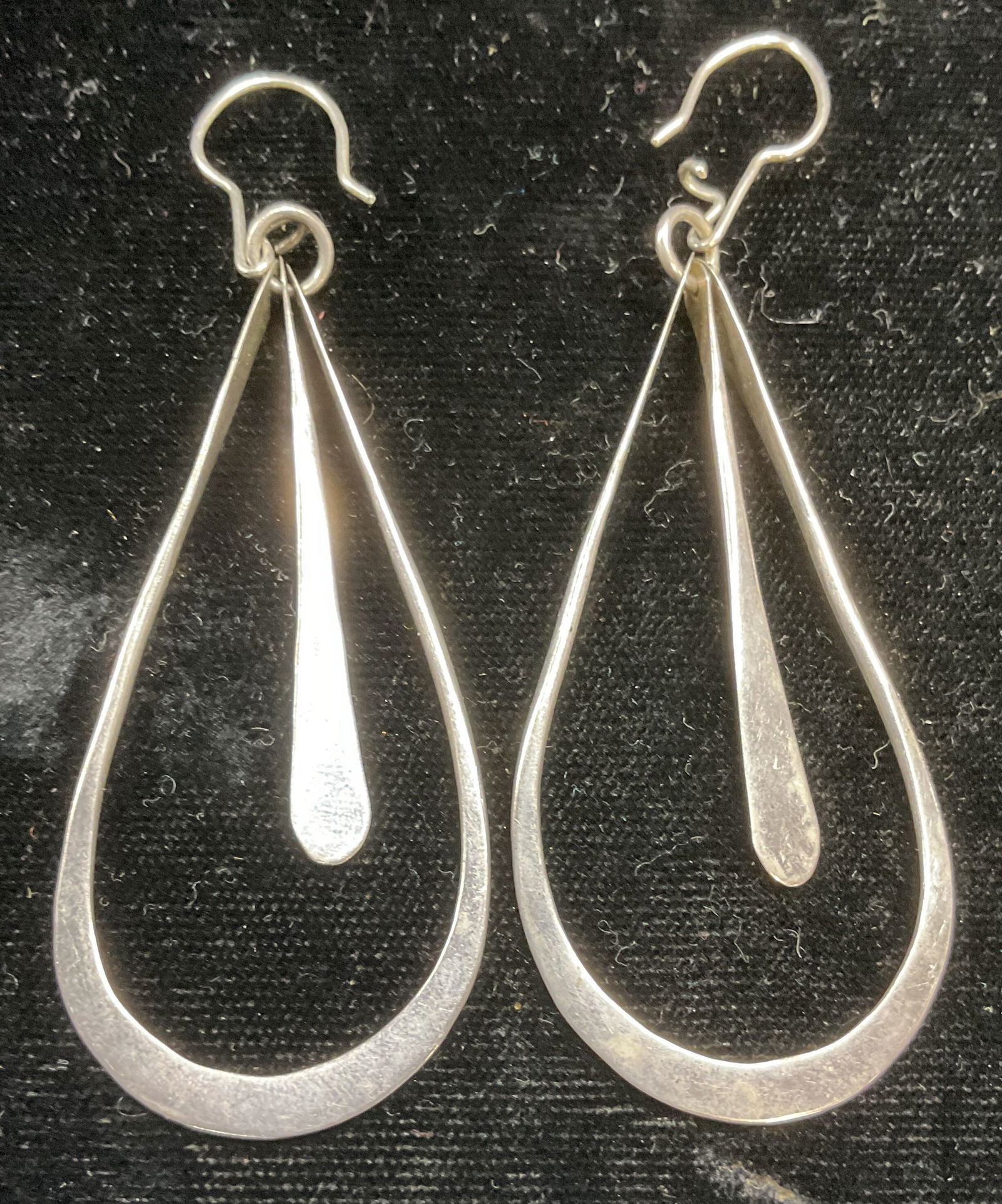 Vintage Silver Drop Dangle Earrings (1 of 6)