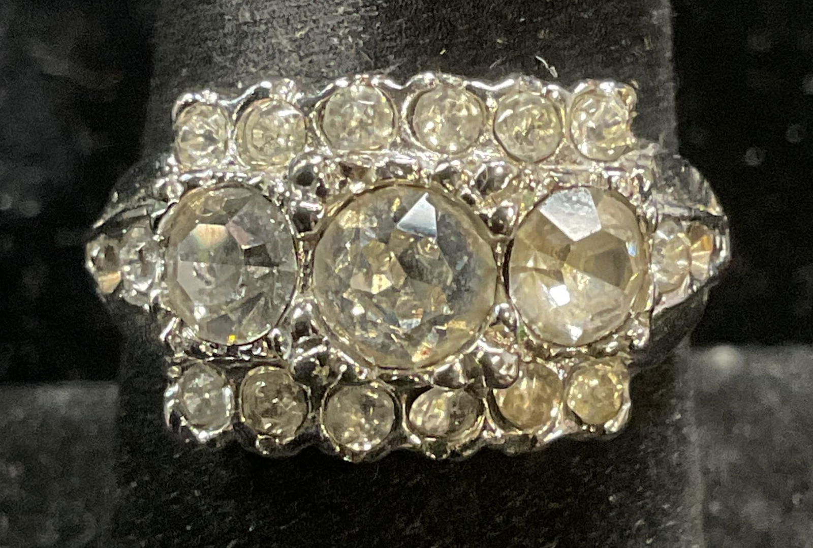 Vintage 14k Gold Plated Crystal Ring (1 of 6)
