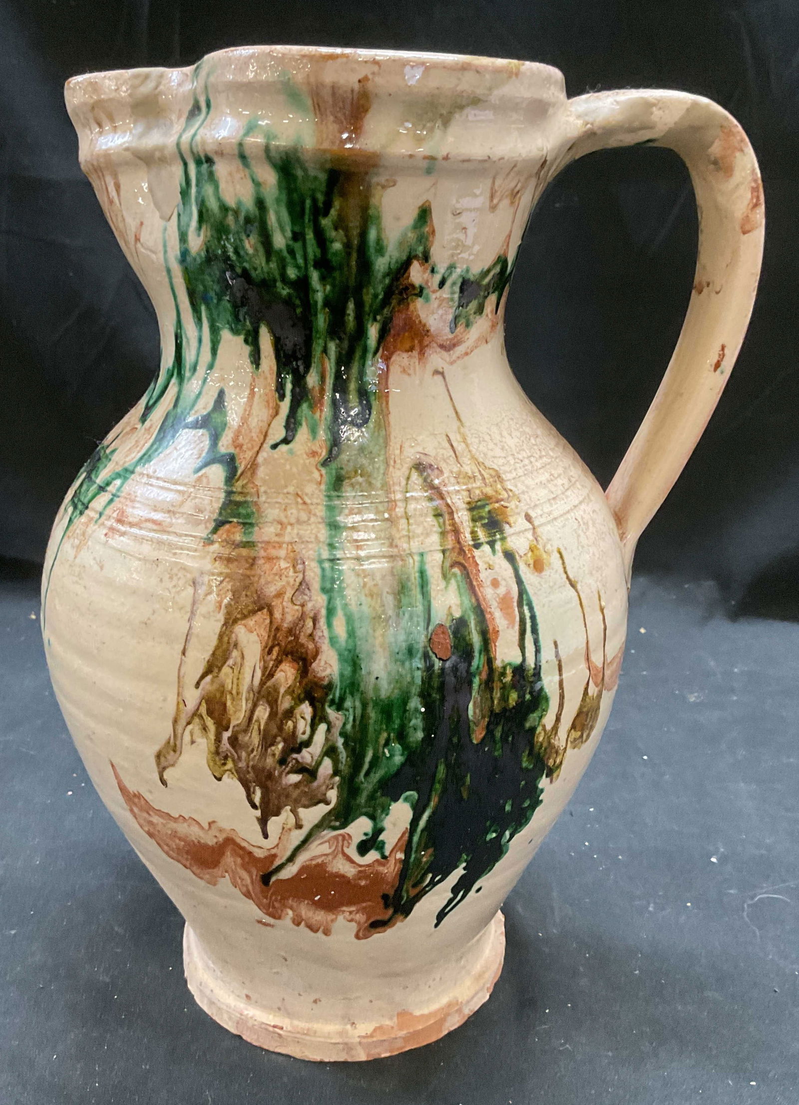 Vintage Handmade Abstract Ceramic Pitcher (1 of 6)