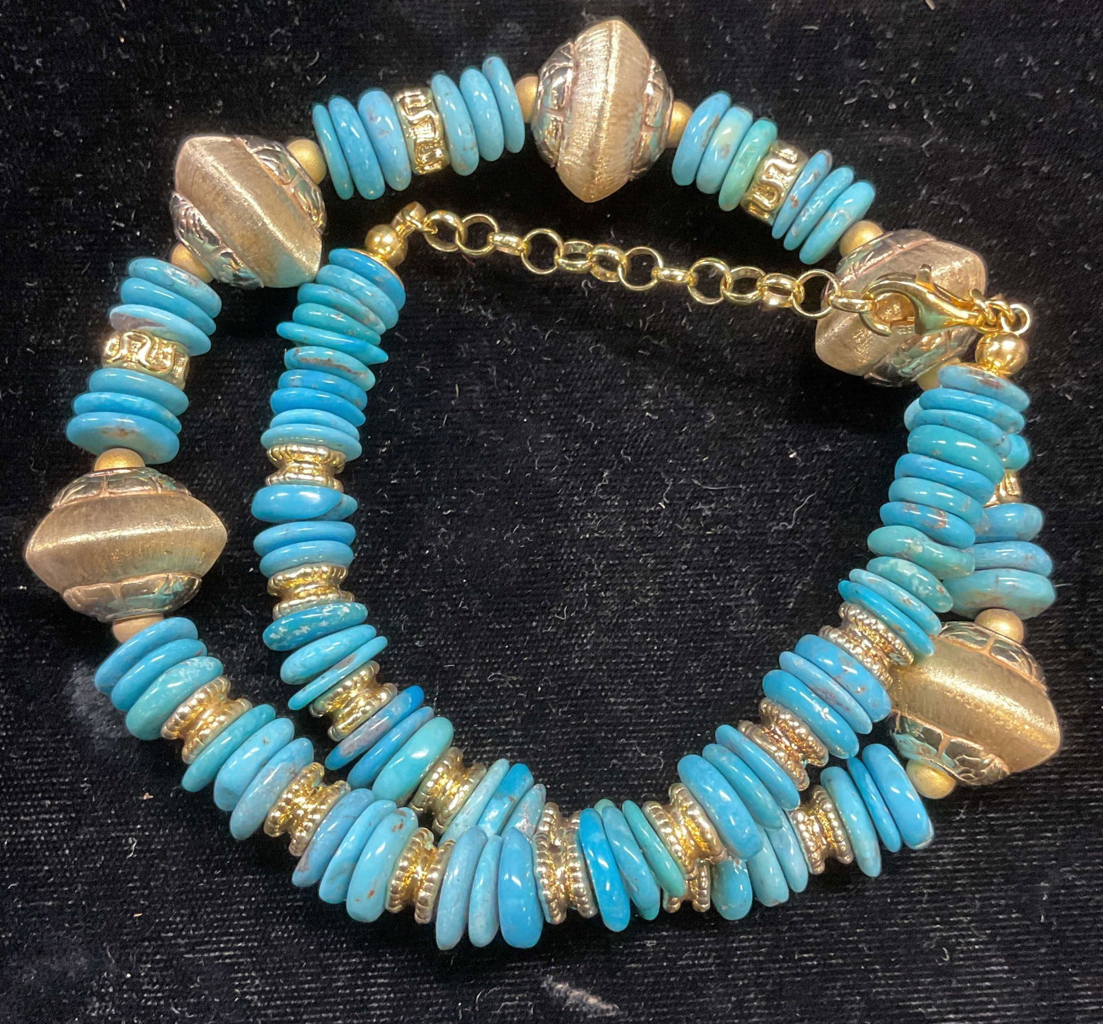 Veronese Turquoise Sterling Silver Necklace Italy (1 of 6)