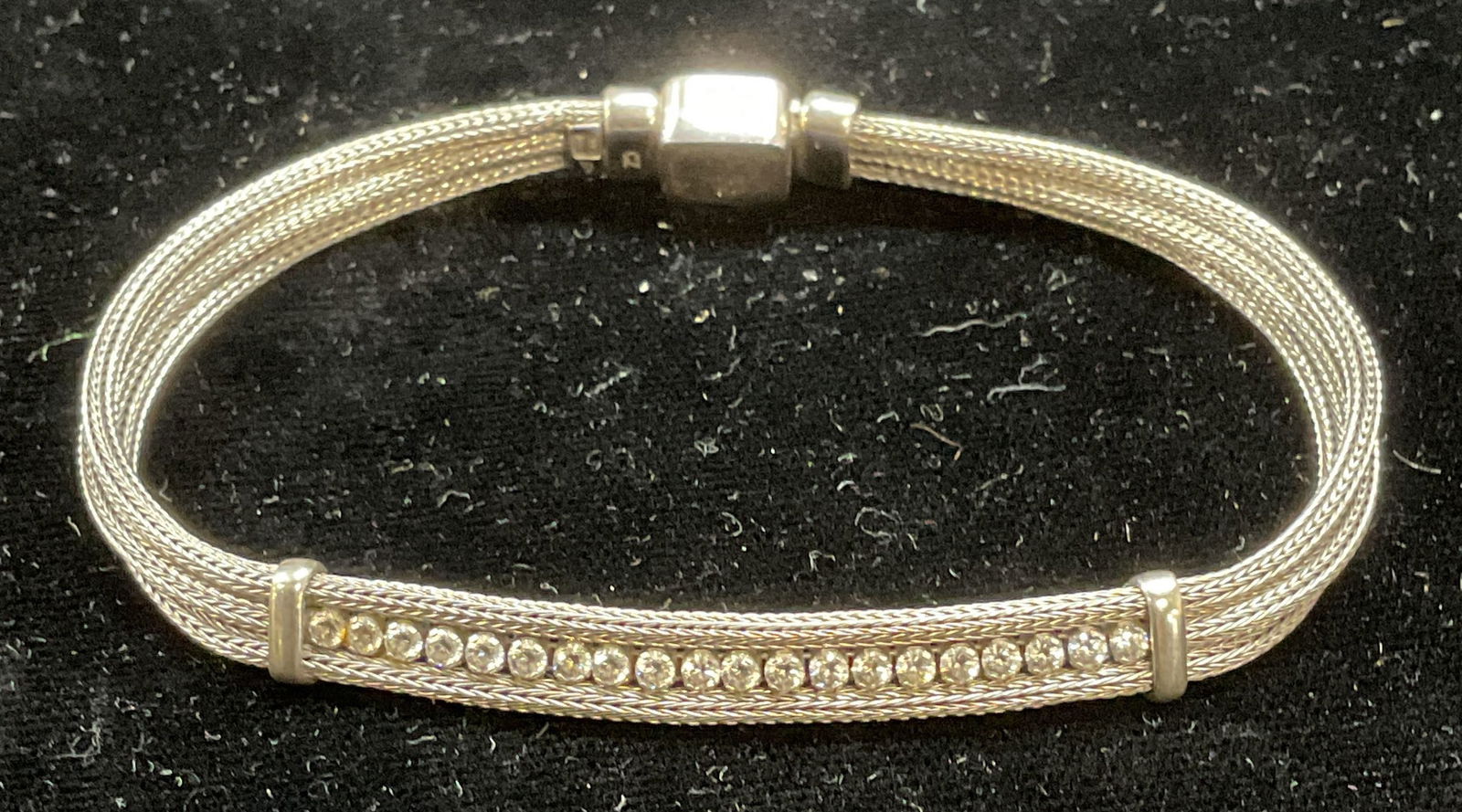 Vintage JCM Sterling Silver CZ Bracelet Italy (1 of 6)