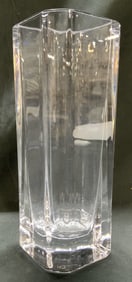 Orrefors Faceted Clear Crystal Vase