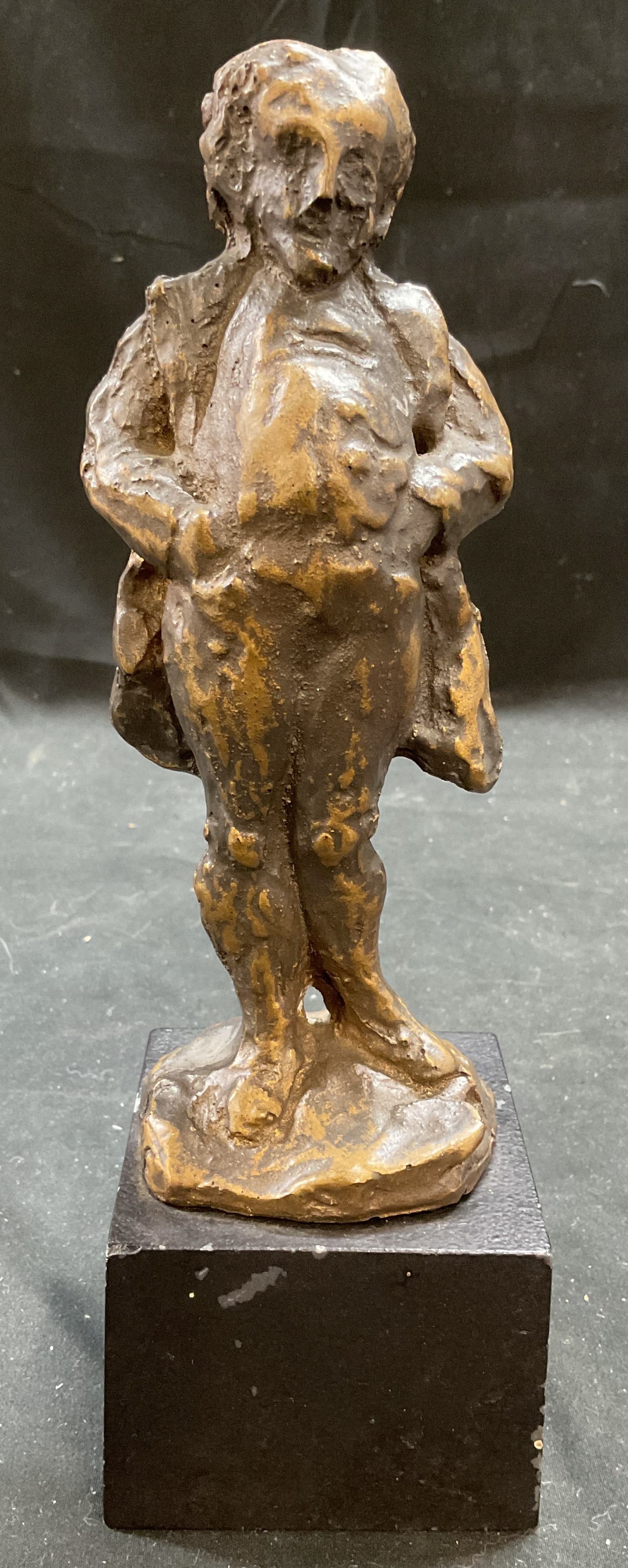After Daumier The Scoffer Bronze Patina Sculpture (1 of 7)
