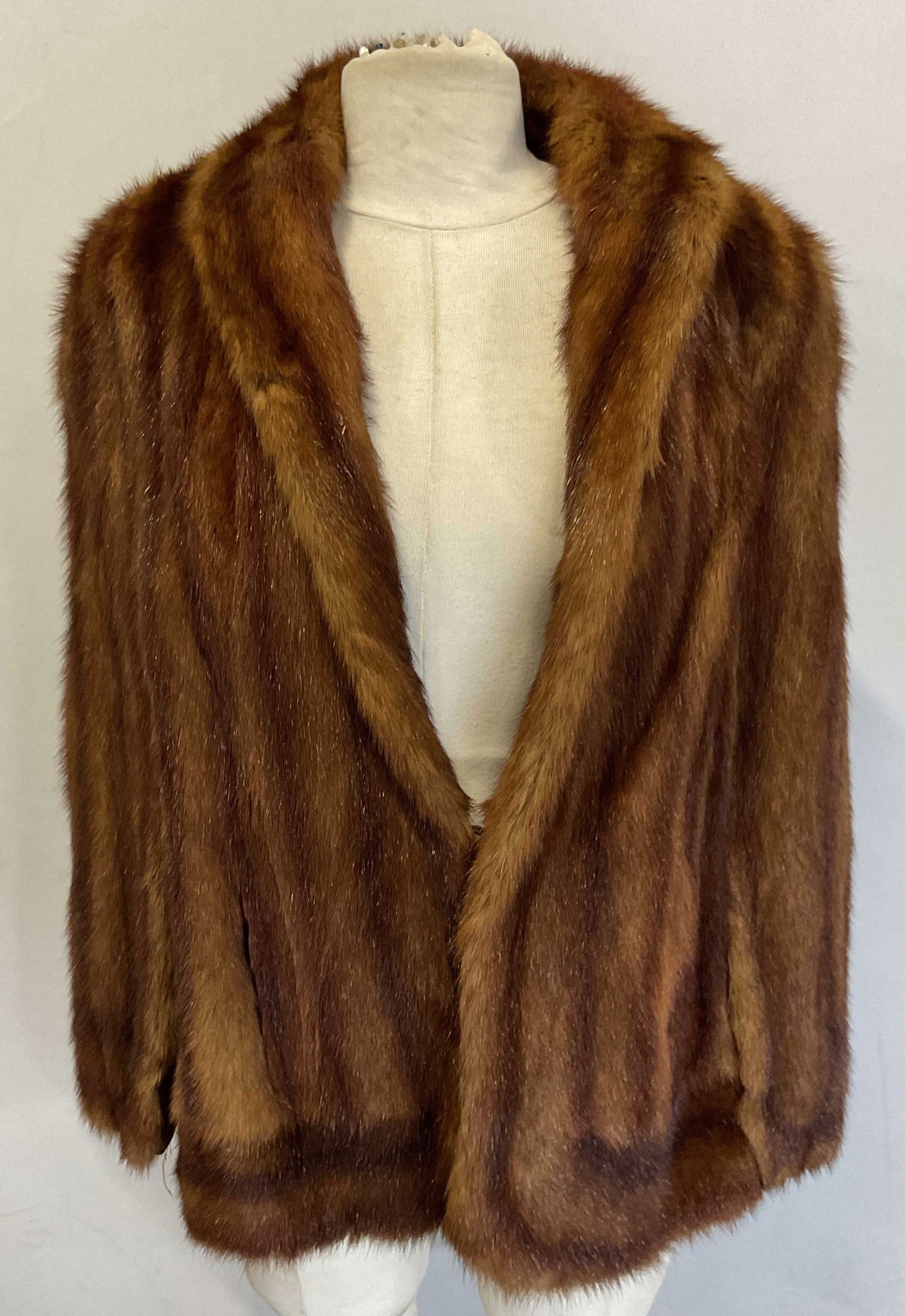 Vintage Brown Mink Fur Cape (1 of 6)