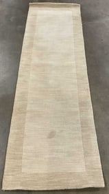 Surya Beige Wool Runner Rug 8 Feet Long