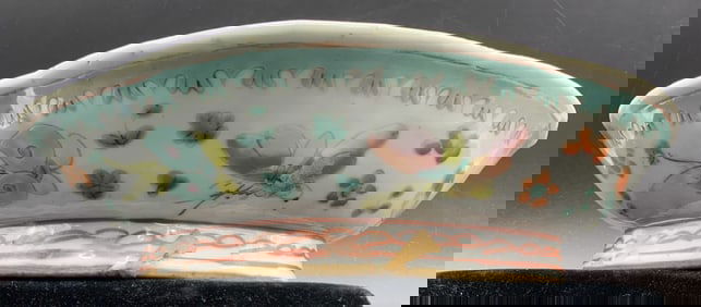 Vintage Signed Chinese Porcelain Footed Bowl