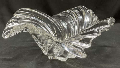 Swirled Crystal Centerpiece Bowl