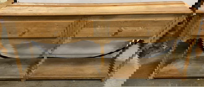 Scrubbed Pine Solid Wood Console Buffet Table