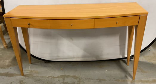 Wood Curved Console Accent Table