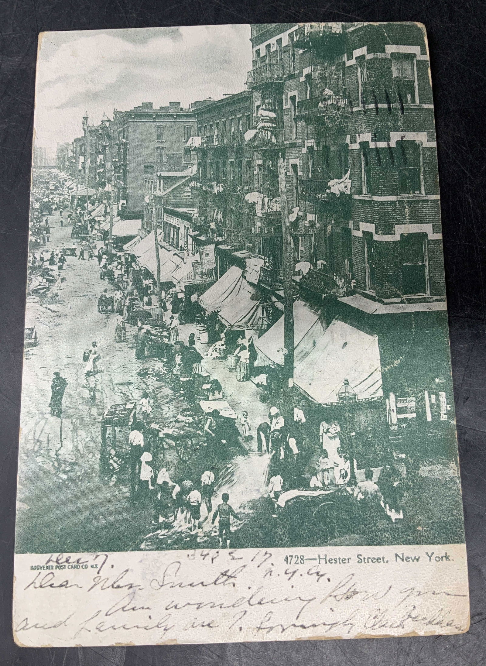 Antq 1906 Hester Street N.Y. Postcard W Stamp (1 of 7)