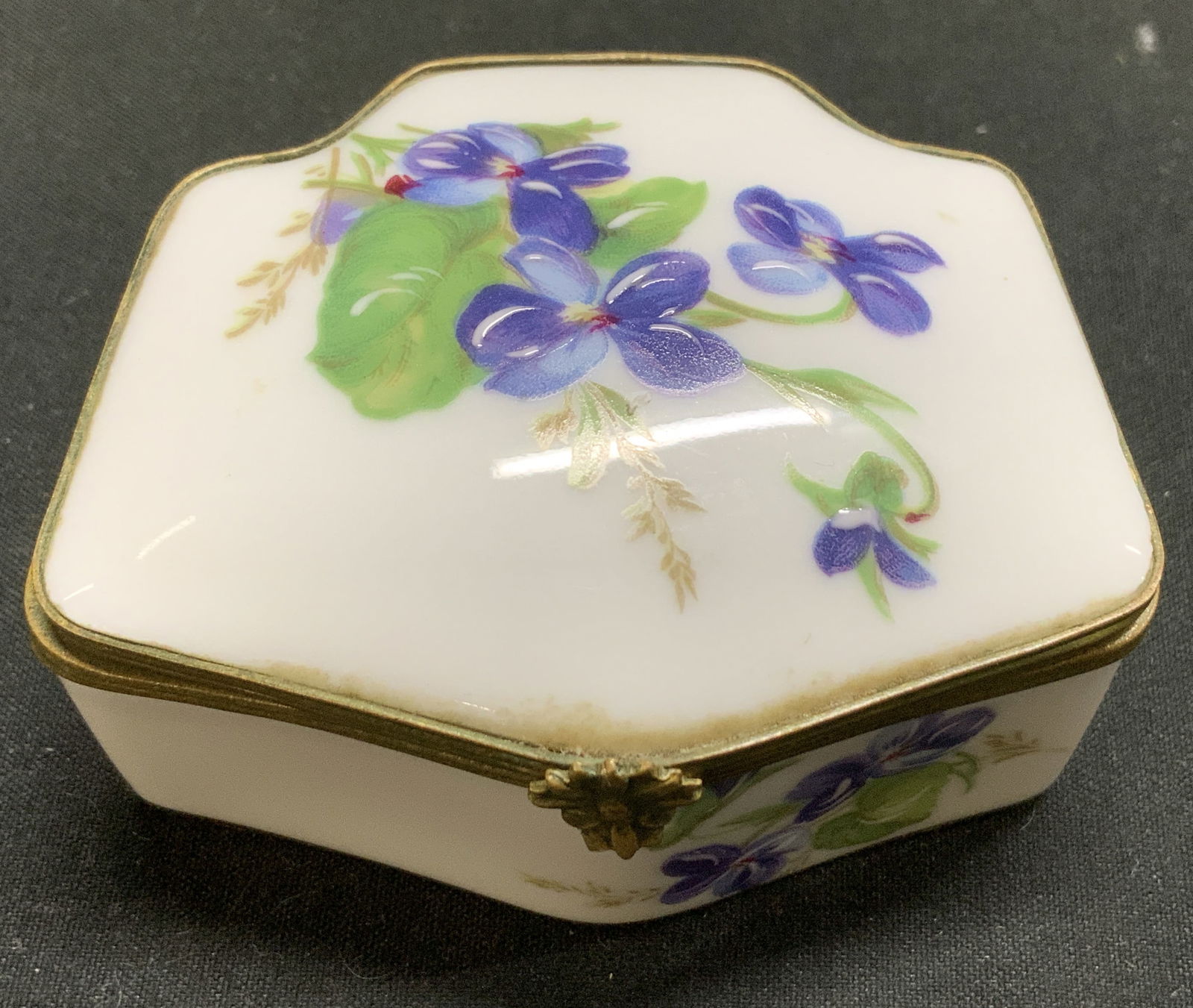 Limoges Hand Painted Porcelain Trinket Box FRANCE (1 of 6)