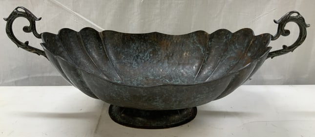 Maitland-Smith Metal Footed Centerpiece Bowl
