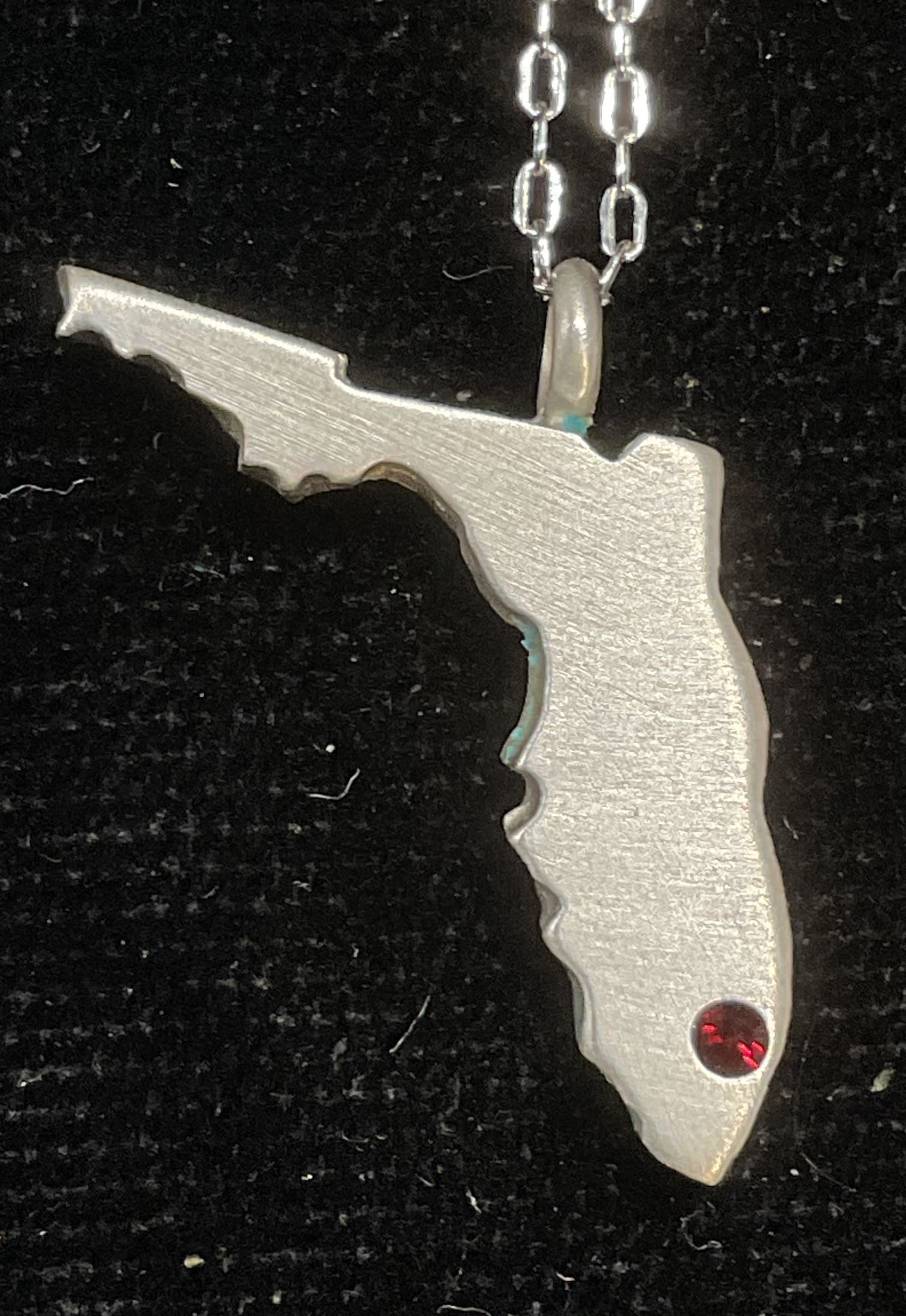 Sterling Silver Florida Pendant Necklace (1 of 6)