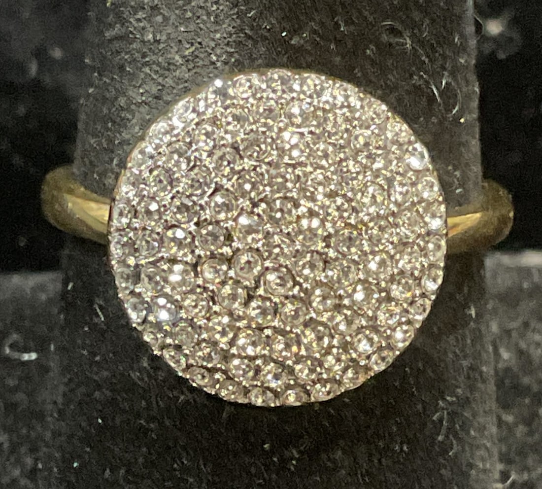 Michael Kors Gold Tone Crystal Cocktail Ring (1 of 6)