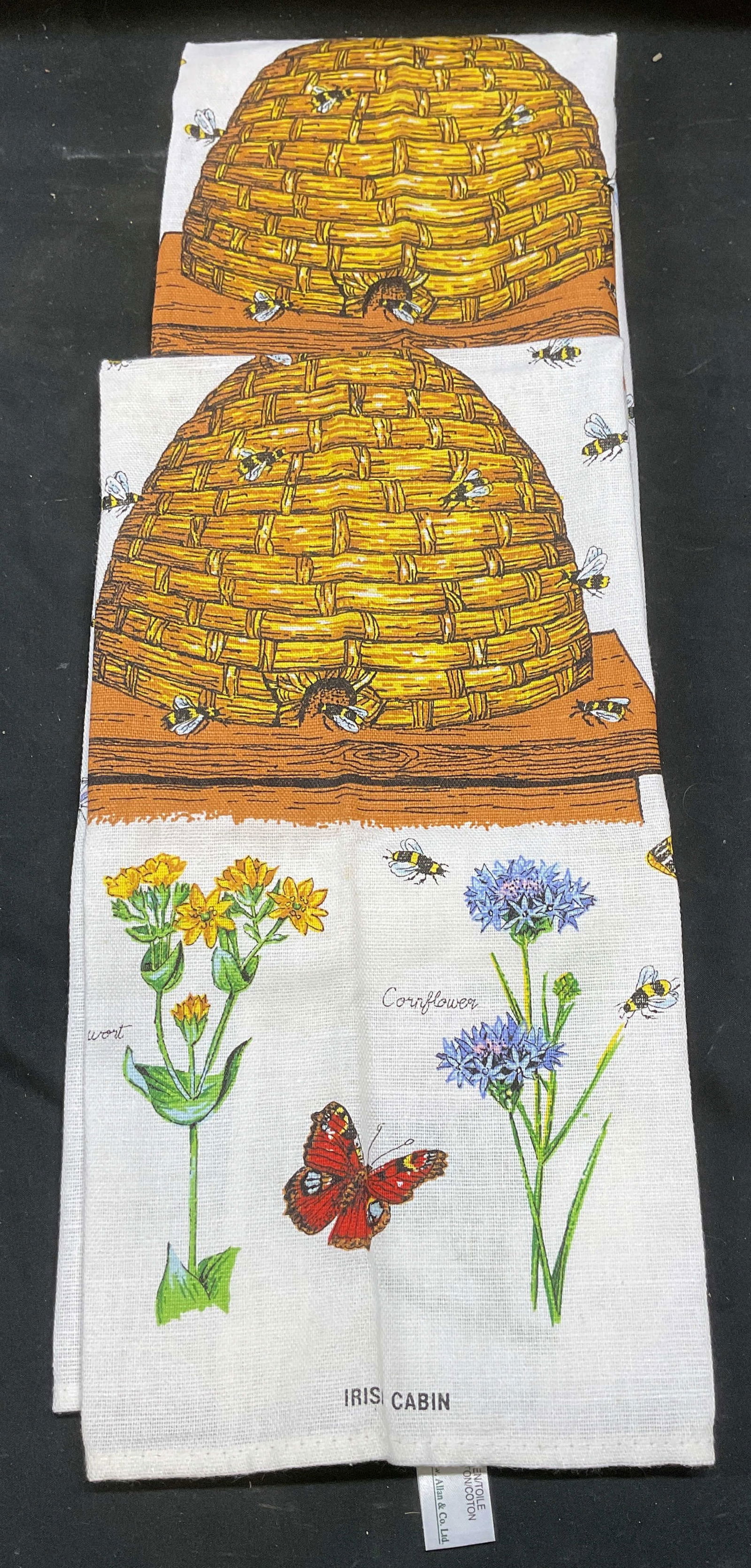 2 Irish Cabin Botanical Cotton Linen Tea Towels (1 of 6)