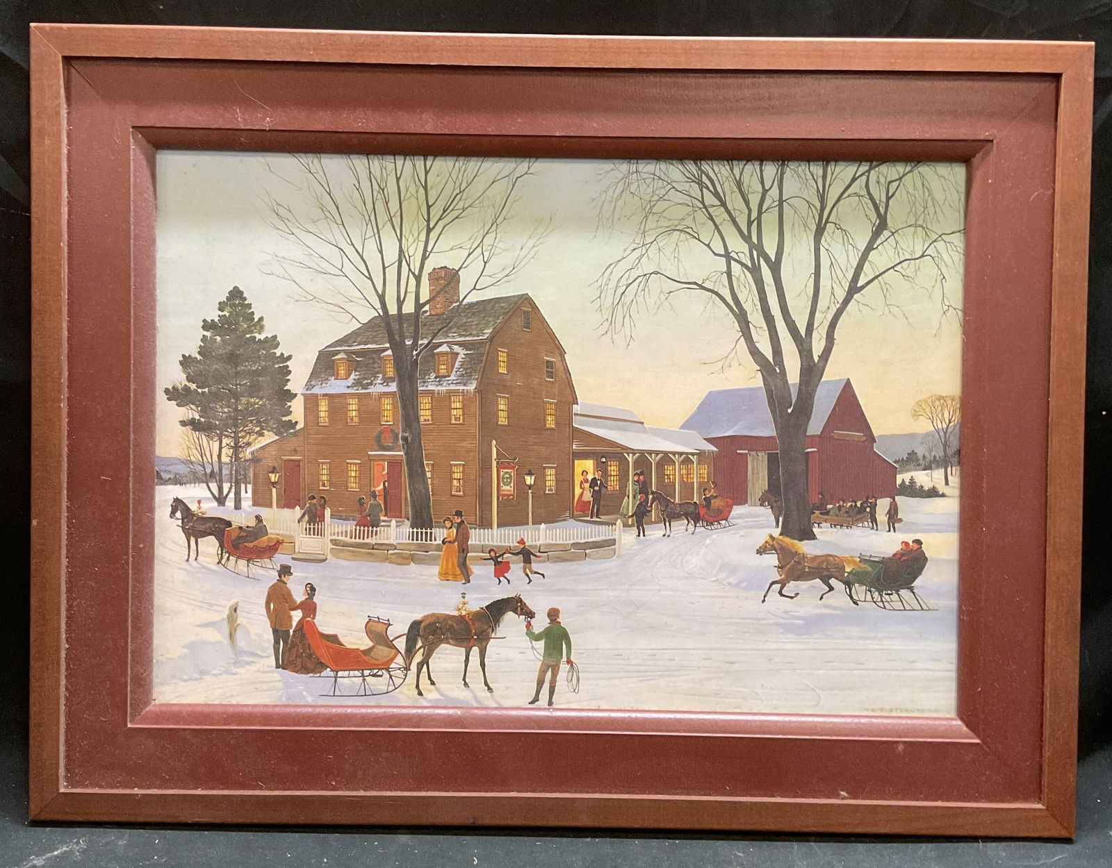 Framed C. J. Sternberg Winter Scene Print (1 of 6)