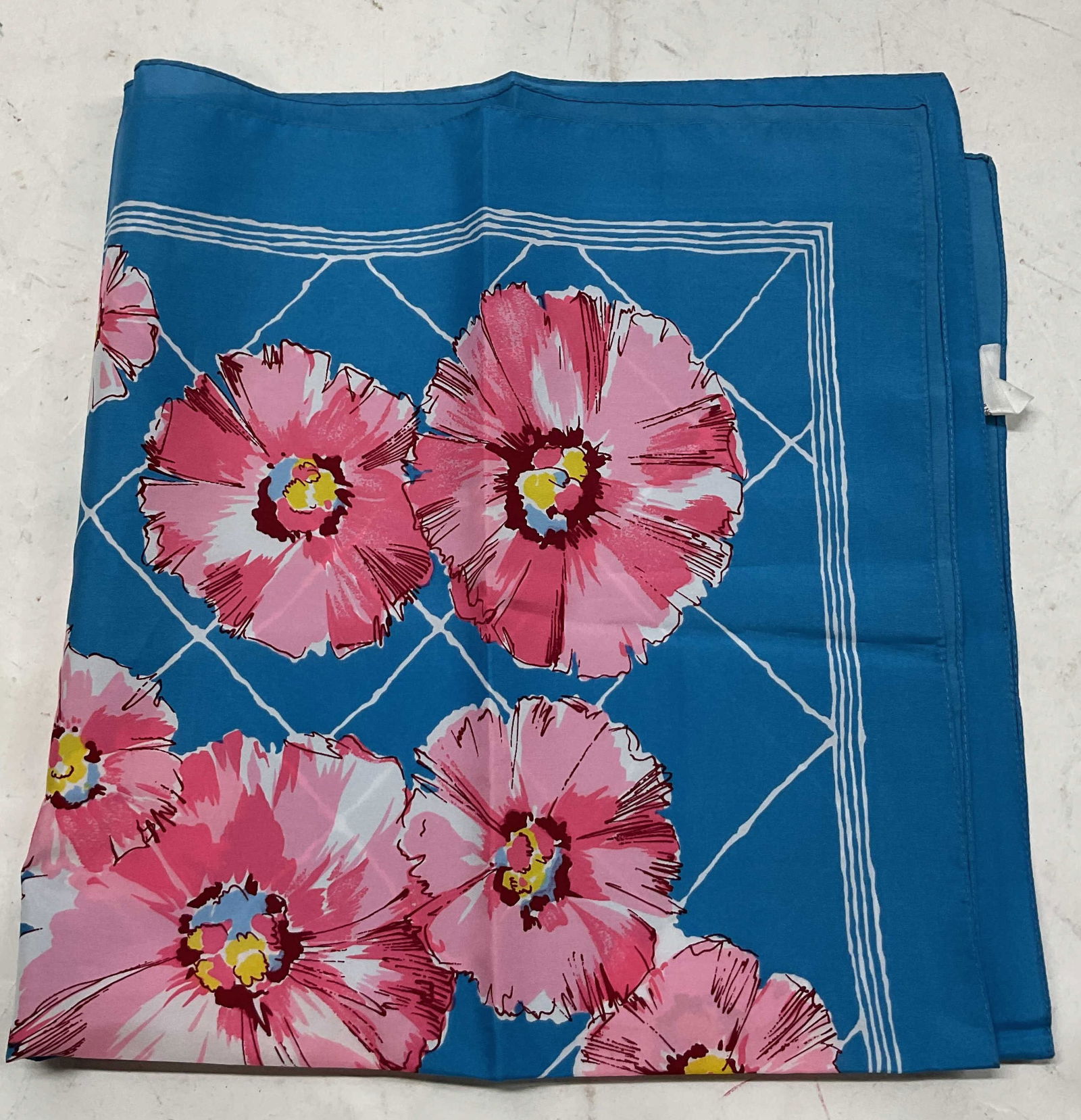 Kayper Blue Floral Scarf Italy (1 of 6)