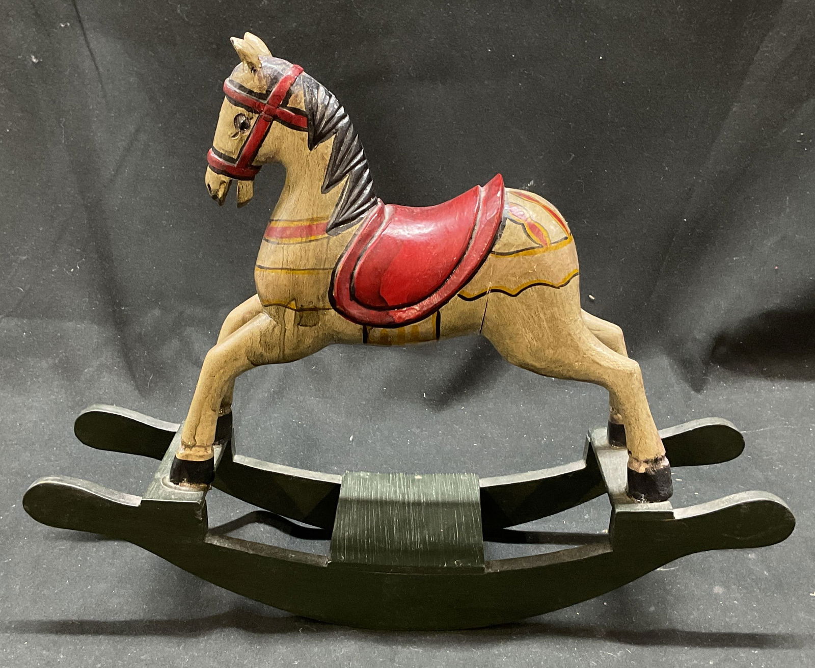 Vintage Handmade Wooden Rocking Horse Figurine (1 of 9)
