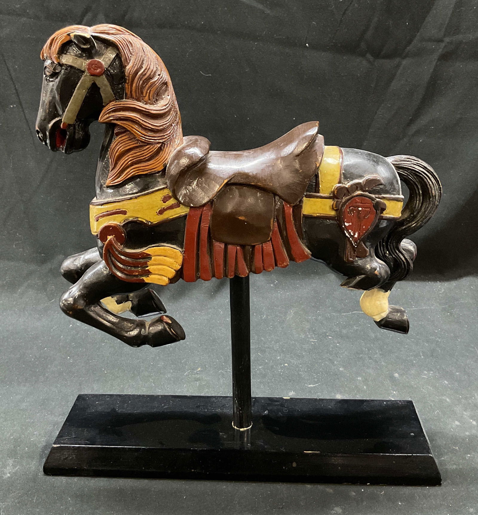 Vintage Handmade Wooden Carousel Horse Figurine (1 of 10)