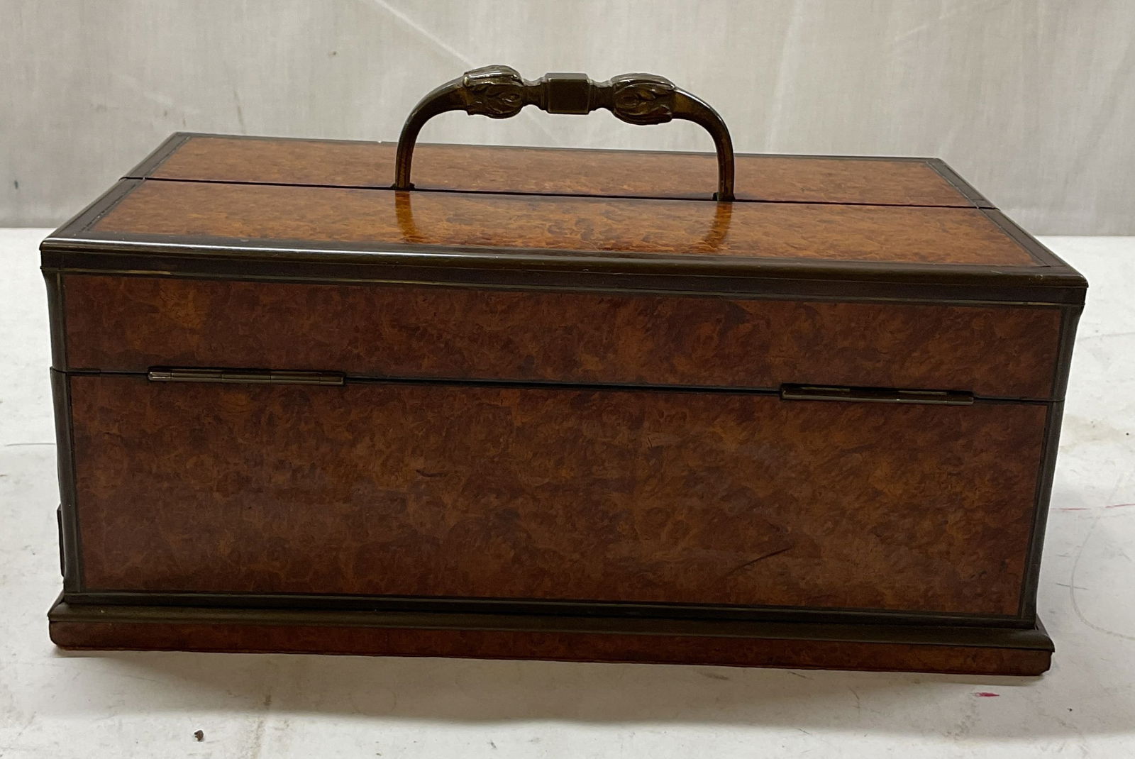 Vintage Burlwood & Brass Box (1 of 8)