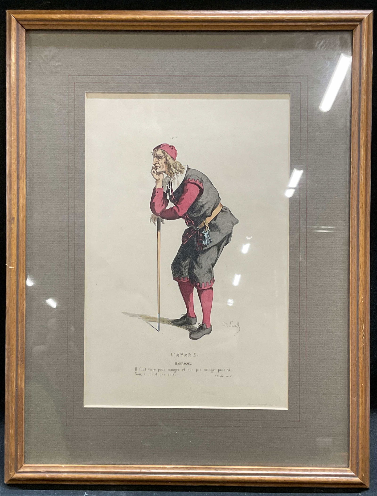 Antq After Sand Costume for L Avare Lithograph (1 of 6)