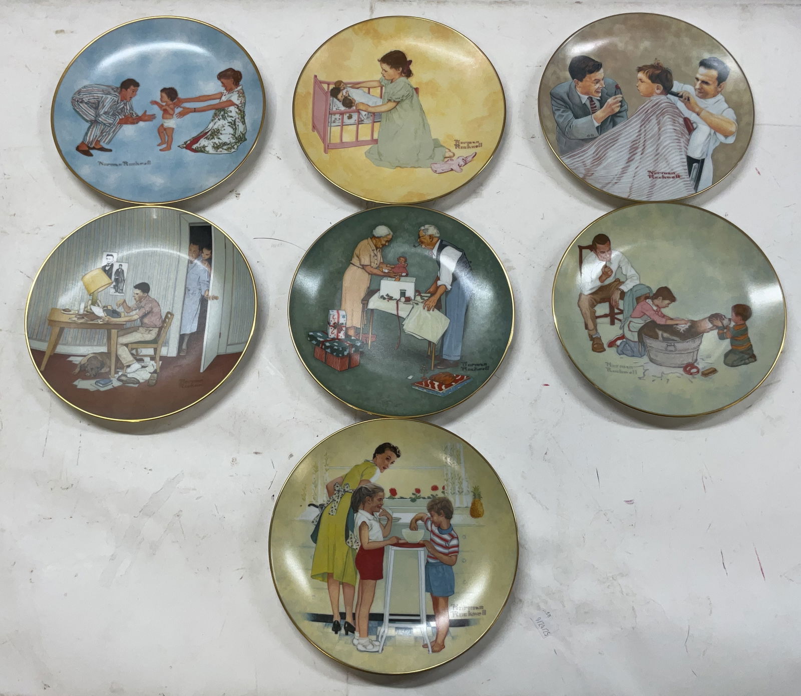 Lot 7 Norman Rockwell Porcelain Plate 1979-78+ (1 of 13)