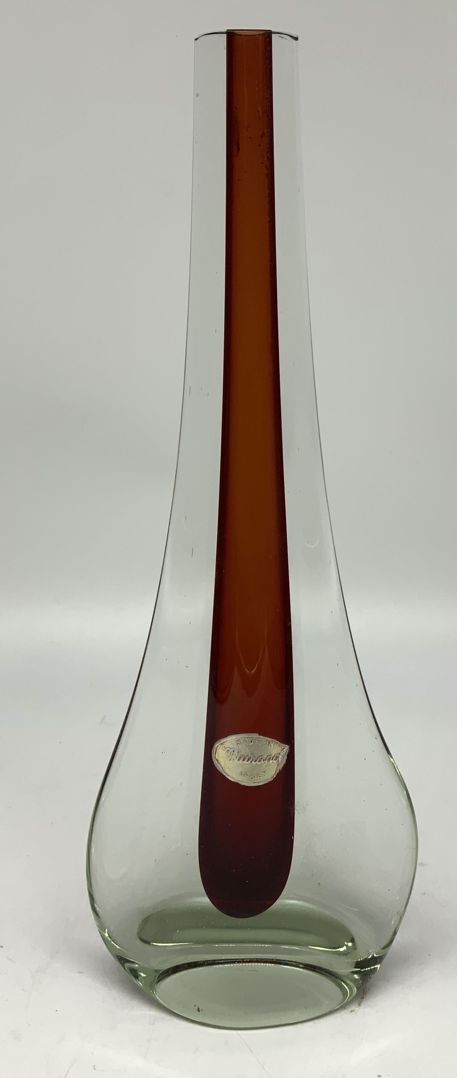 Vtg Murano Glass Sommerso Vase ITALY (1 of 6)