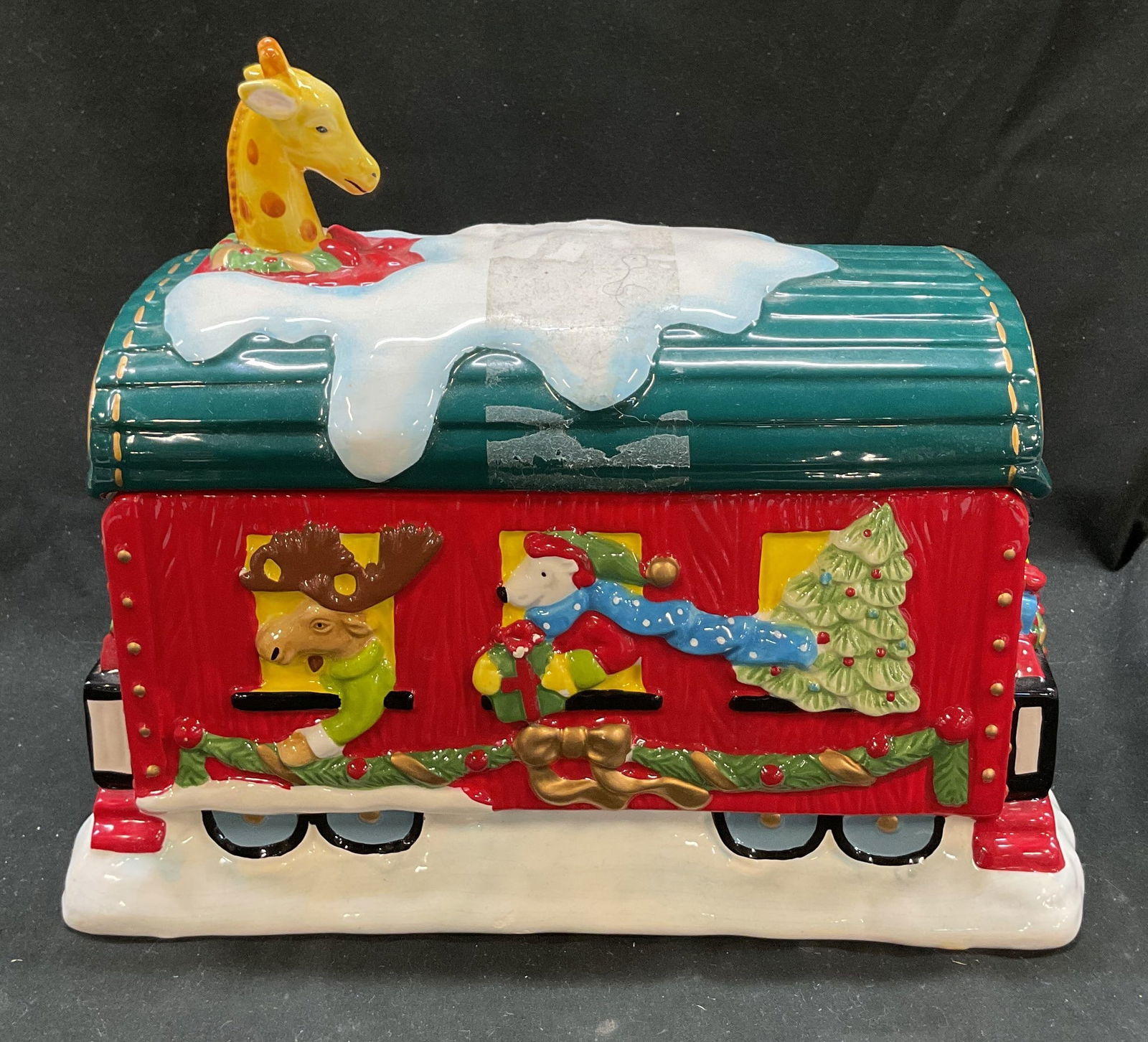 Mrs. Fields Hand Painted Ceramic Cookie Jar W Lid (1 of 10)