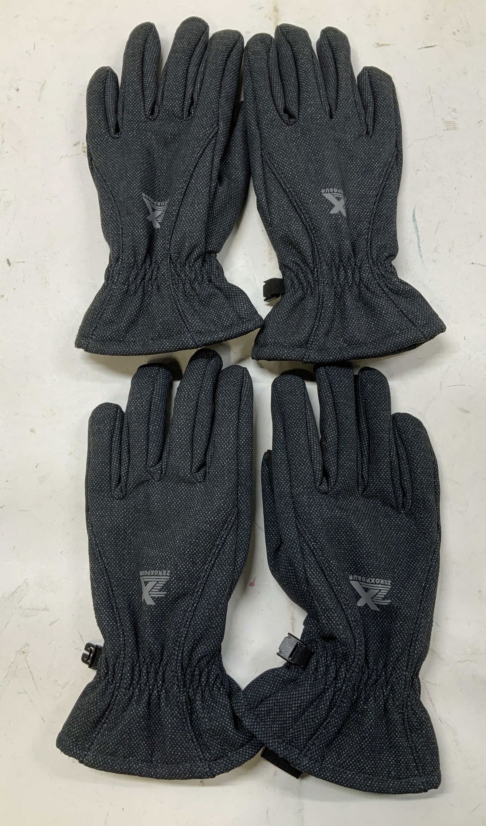 2 Pairs Zero X Posur Grey Winter Gloves (1 of 6)