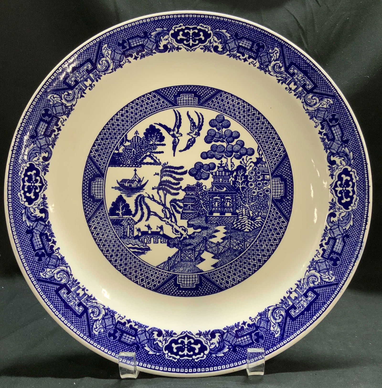 Vtg Royal China Willow Ware Blue & White Platter (1 of 6)