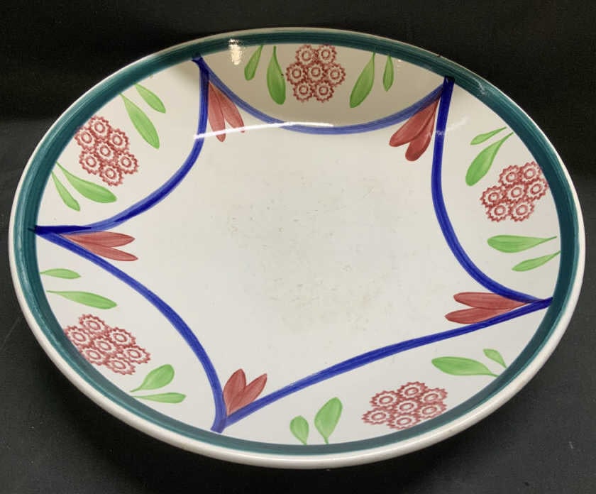 Sarreguemines Hand Painted Srving Bwl FRANCE (1 of 6)