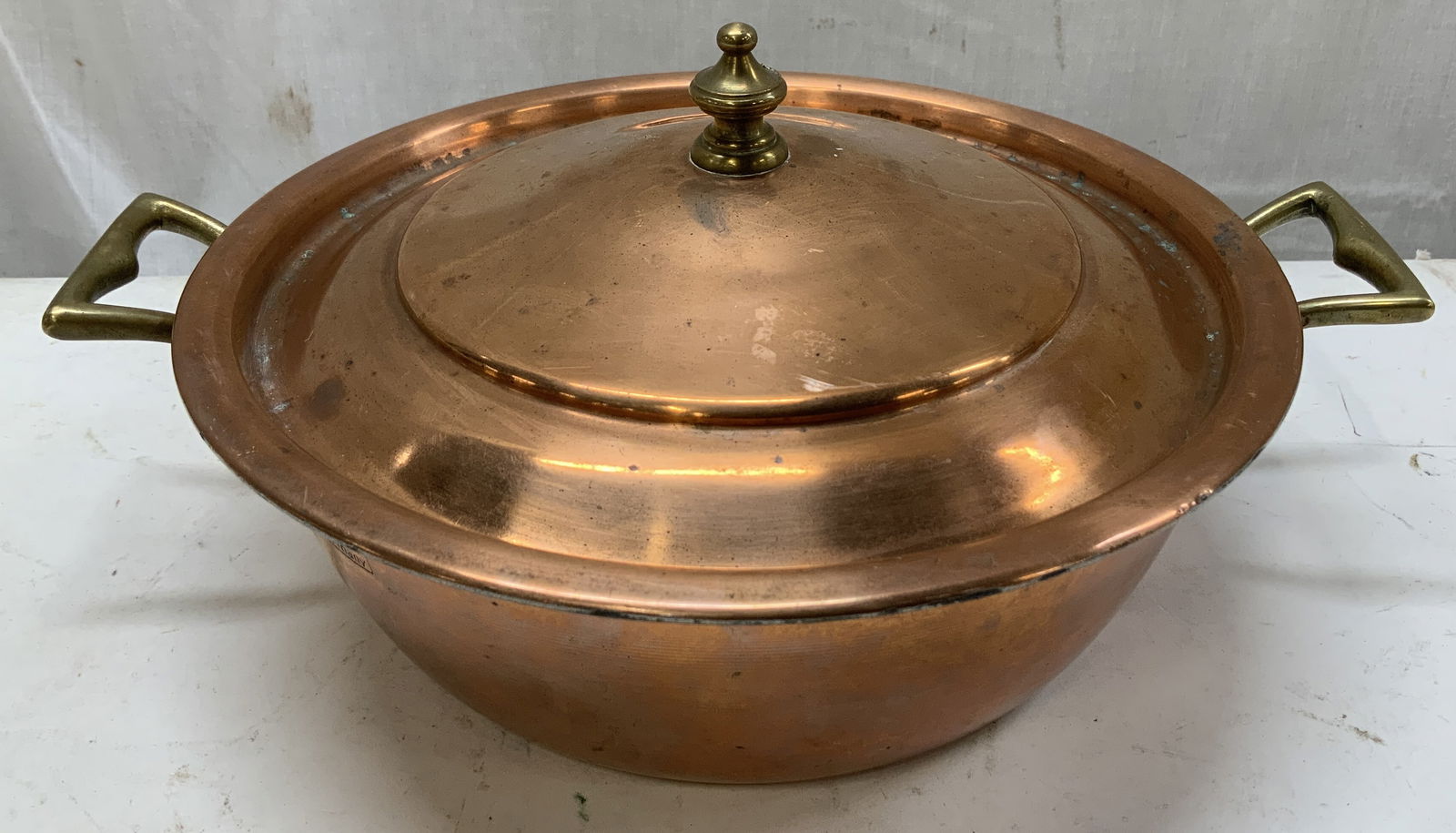 Vntg Christian Wagner Copper & Brass Pot GERM (1 of 6)