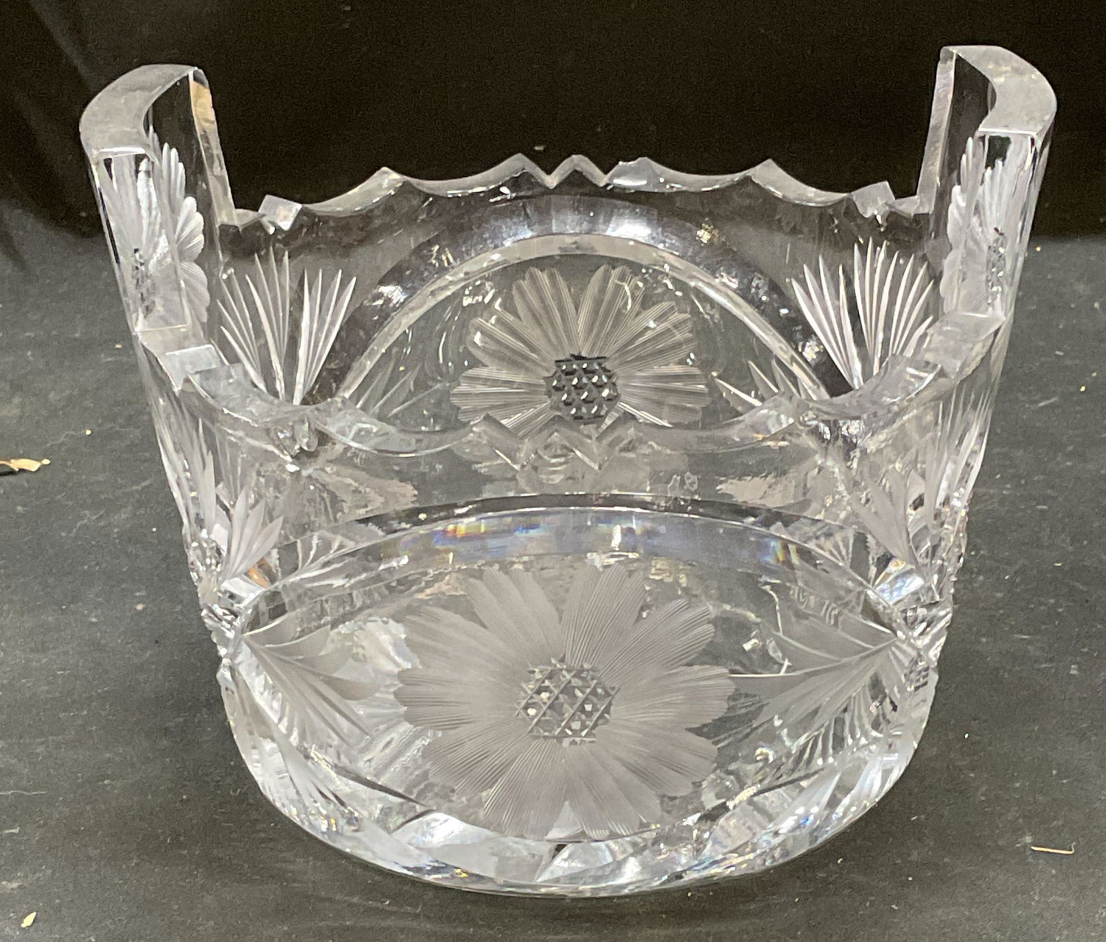 Vintage Hand Cut Crystal Floral Bowl (1 of 6)