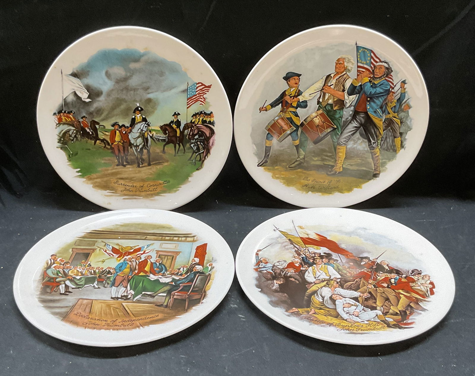 Set 4 American Revolution Ceramic Art Plates USA (1 of 6)