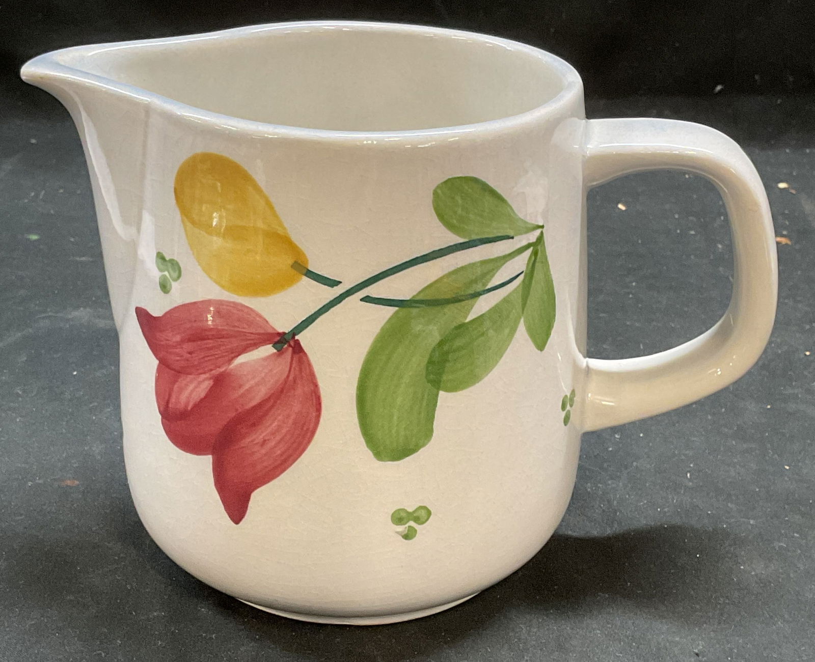 Vtg Handgemalt Ceramic Flower Pitcher Germany (1 of 7)