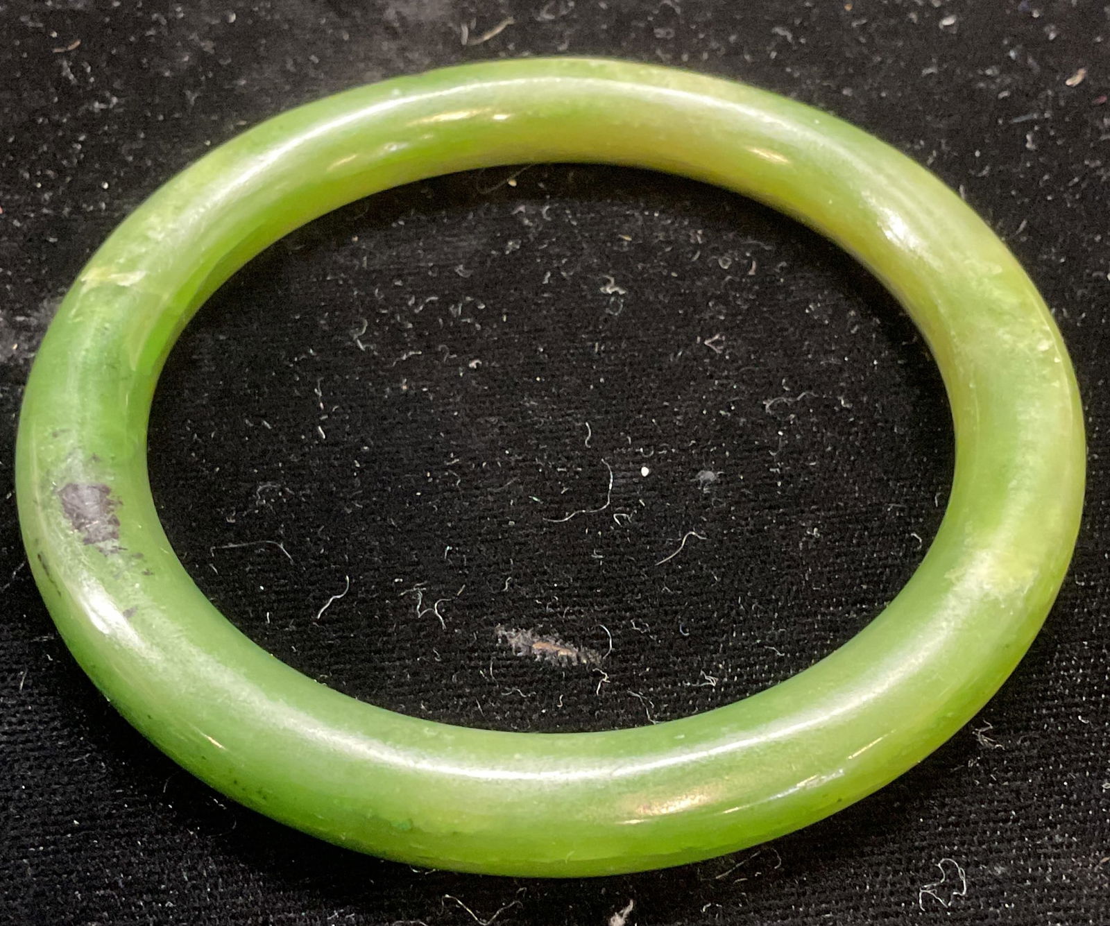 Polished Nephrite Jade Bangle Bracelet (1 of 6)