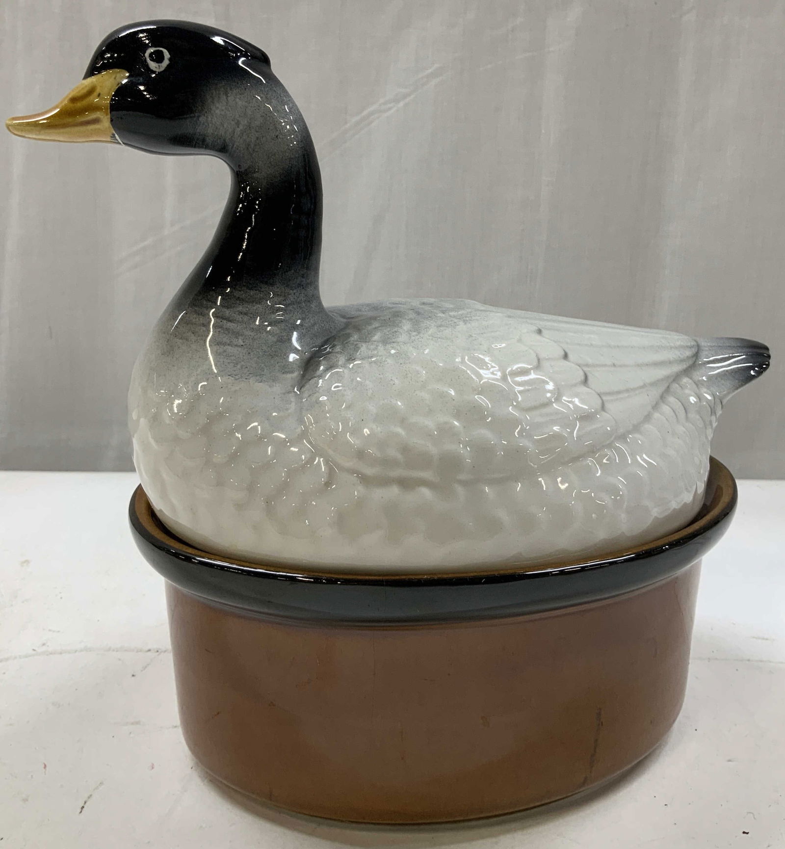 Vntg Secla Duck Lidded Ceramic Tureen PORTUGAL (1 of 6)