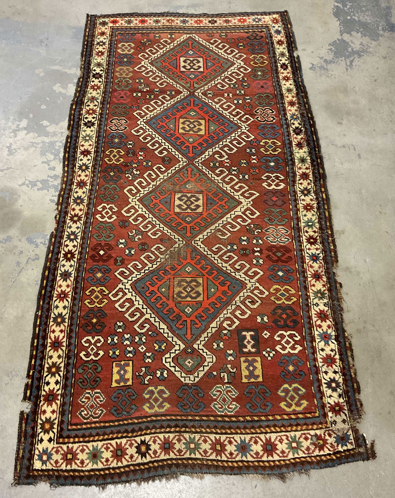 Vintage Wool Geometric Kilim Area Rug (1 of 7)