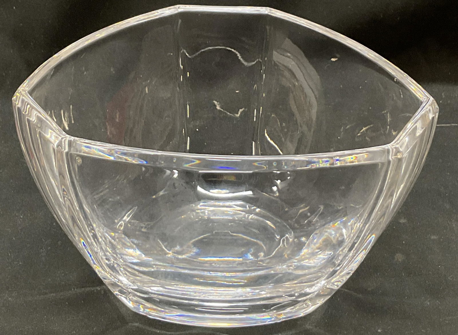 SGND Tiffany & Co. Hexagon Crystal Glass Bowl (1 of 7)