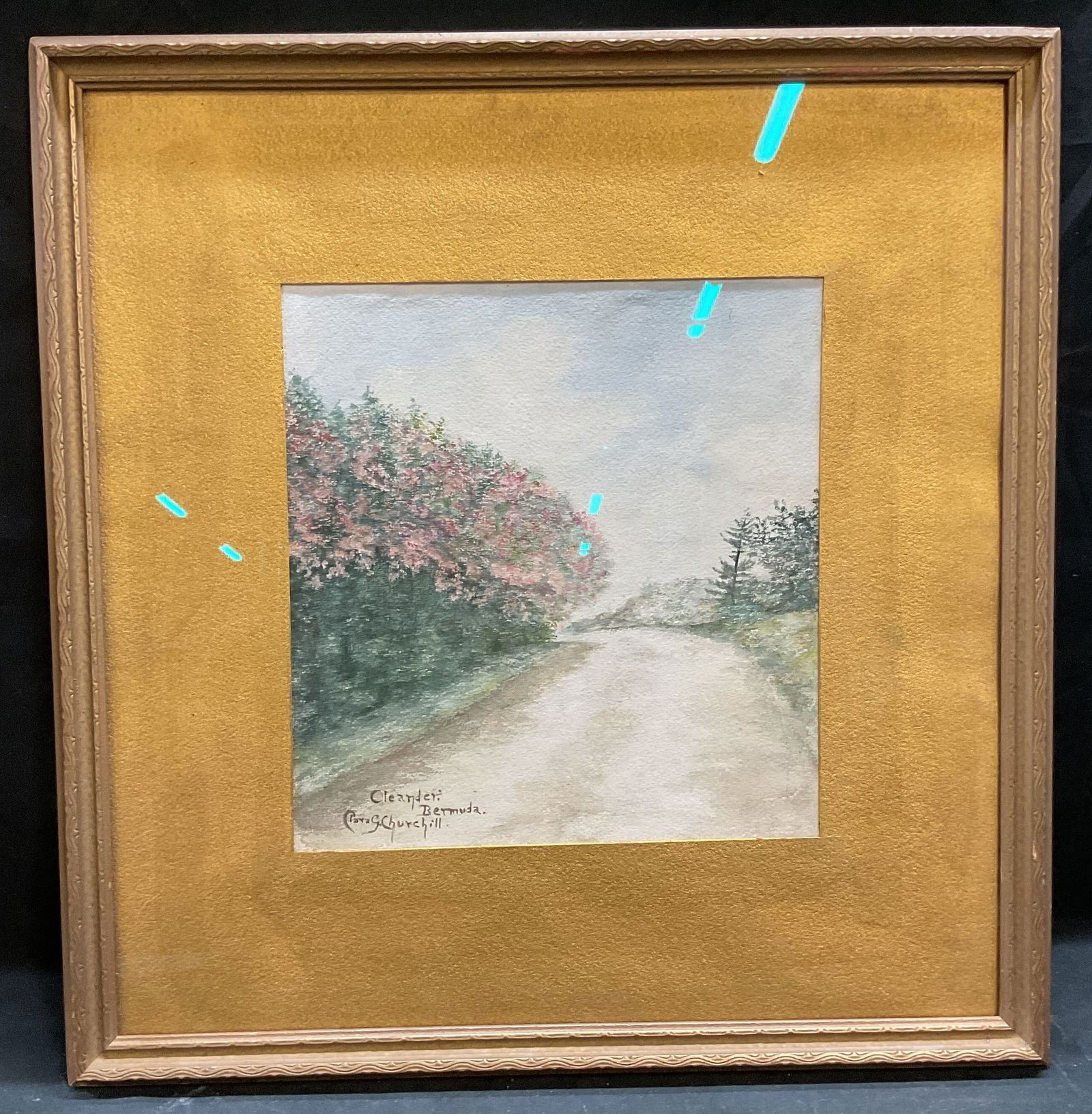 Sgn Clara G Churchill Bermuda Watercolor Painting (1 of 6)