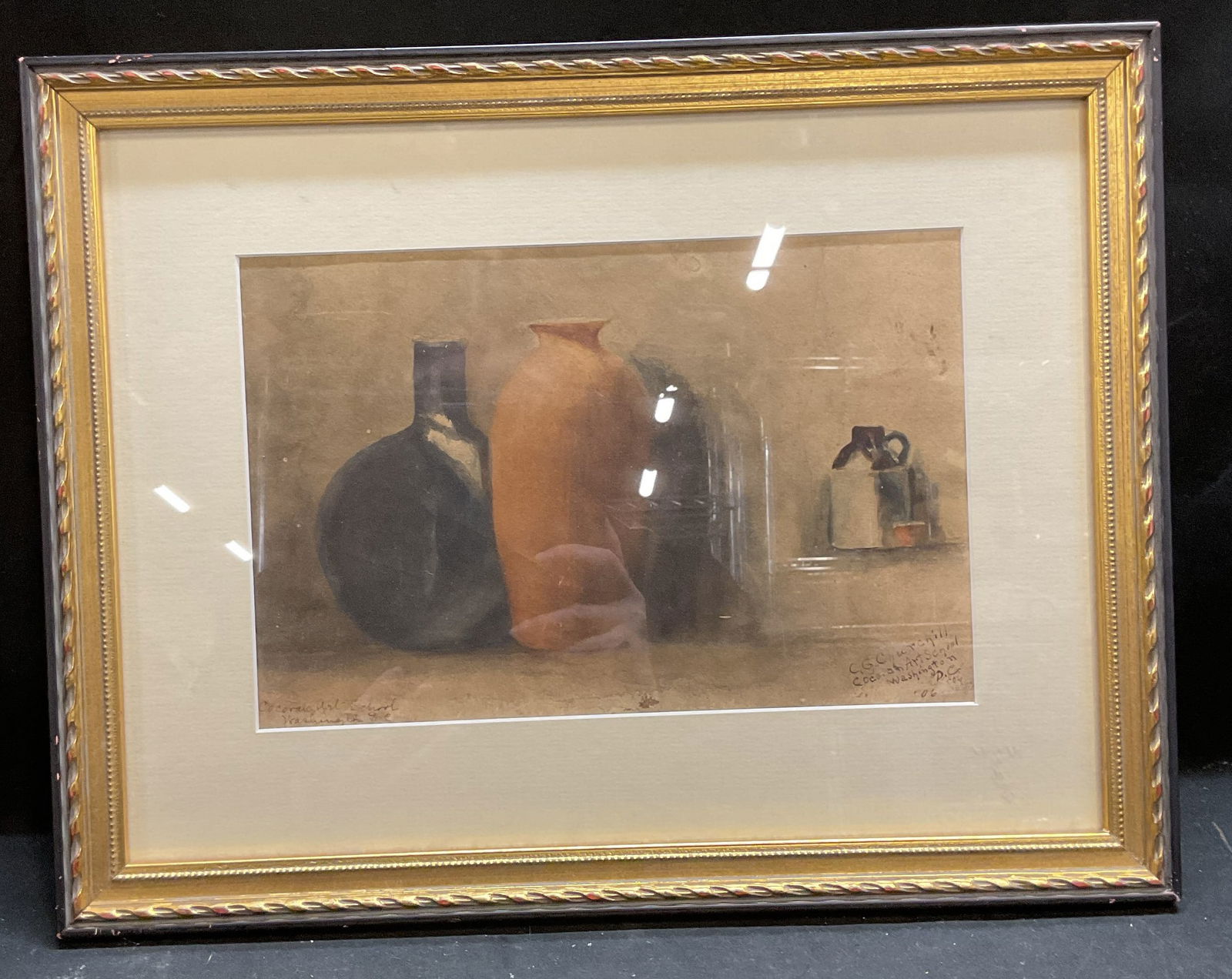 Sgn Clara Churchill Still Life Watercolor Painting (1 of 7)