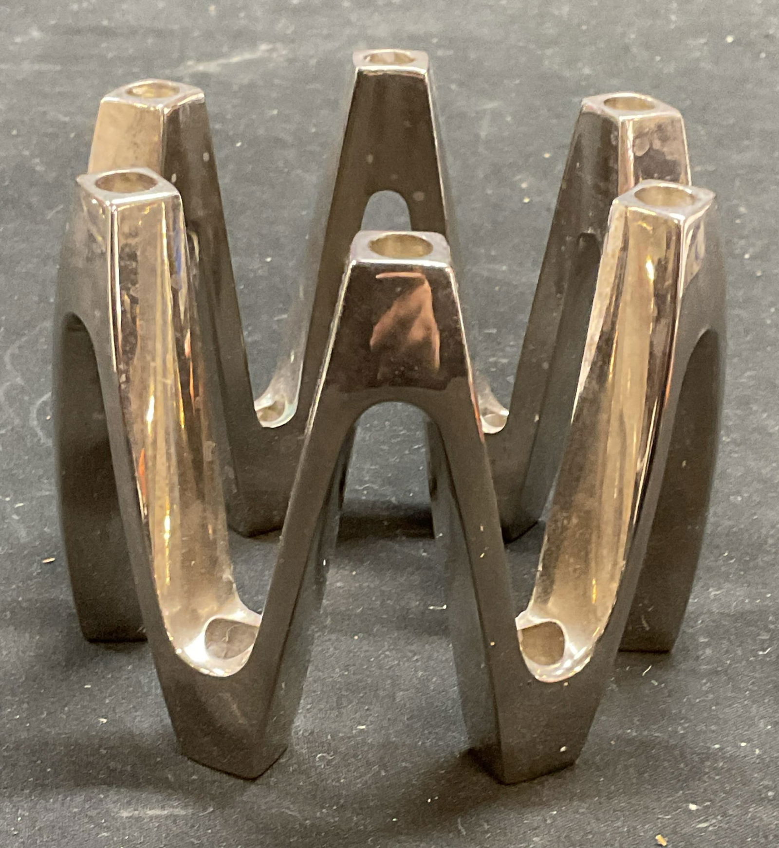 DANSK Silver Plated Crown Candle Holder (1 of 6)