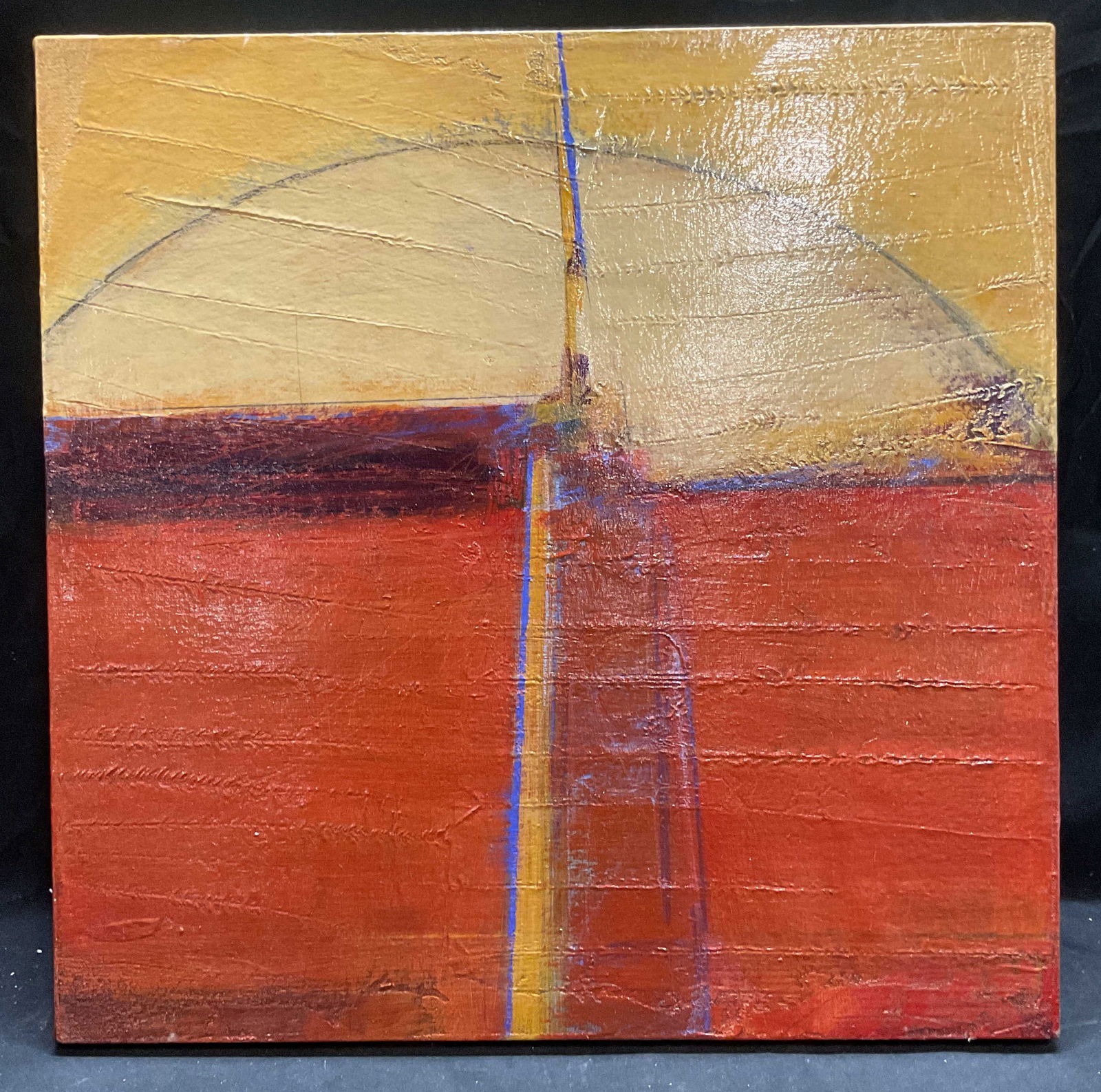 Sgn Karen Jacobs Hewn Abstract Acrylic Painting (1 of 6)