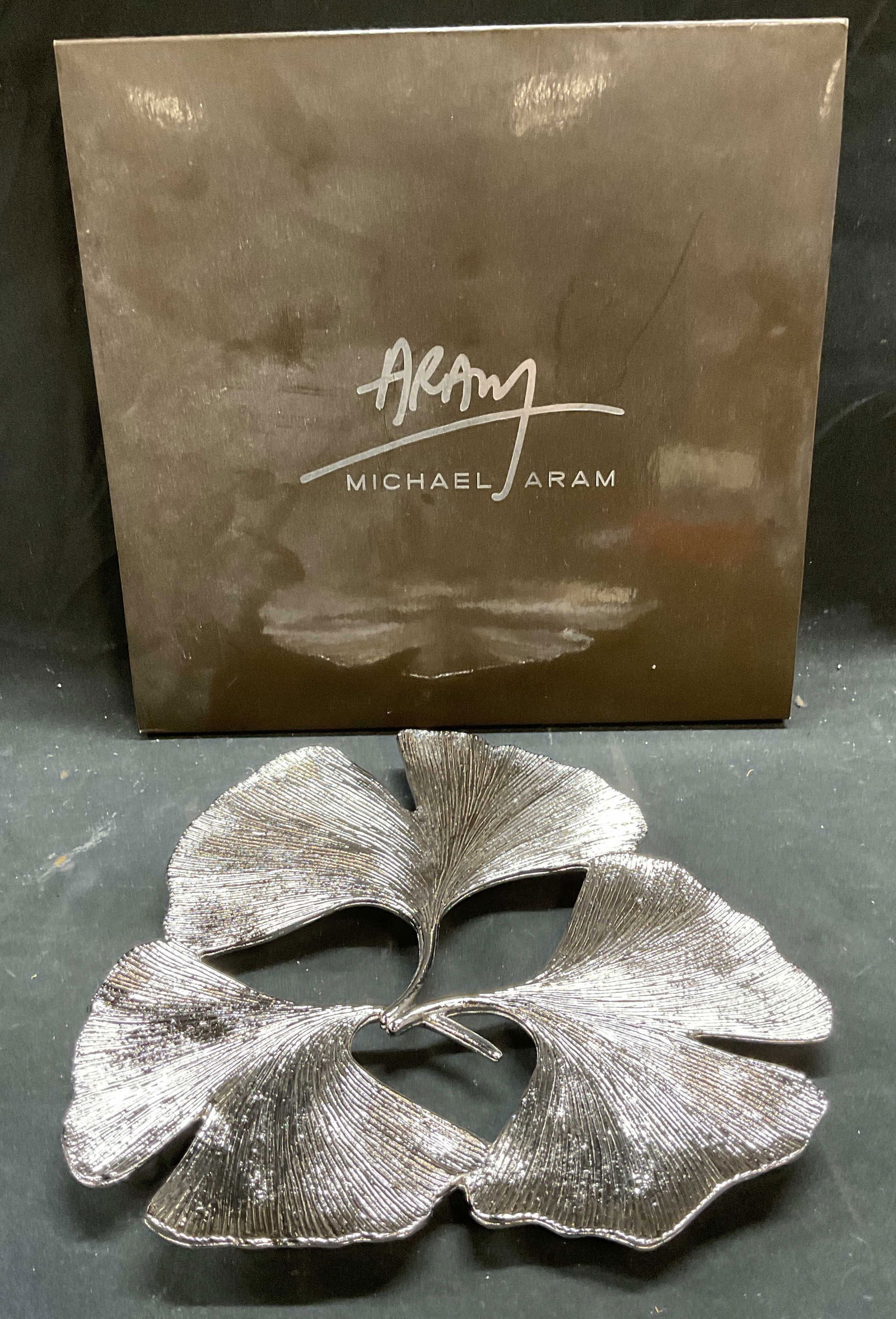 Michael Aram Silver Tone Gingko Trivet NIB (1 of 7)