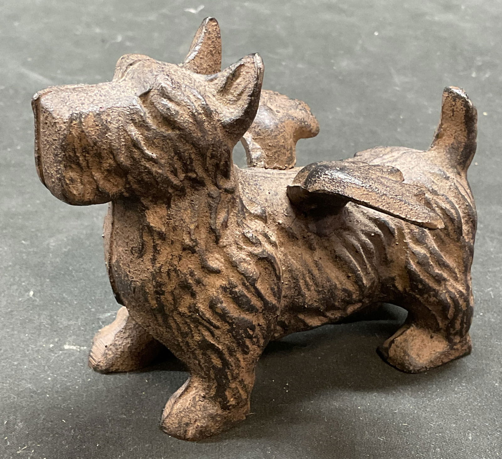 Vintage Cast Iron Scottie Dog Angel Figurine (1 of 6)