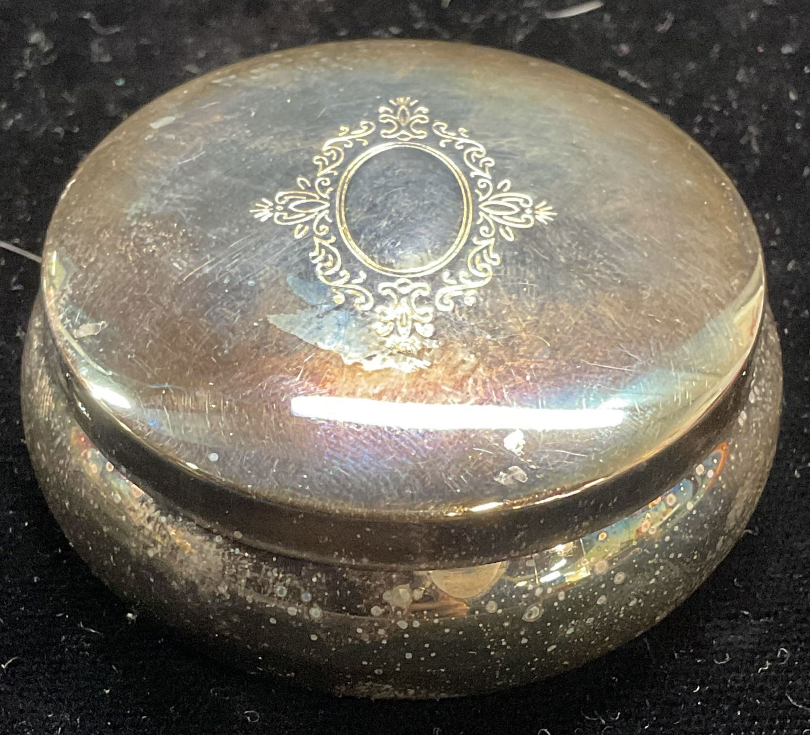 Signed PD Etched 800 Silver Trinket Box (1 of 7)