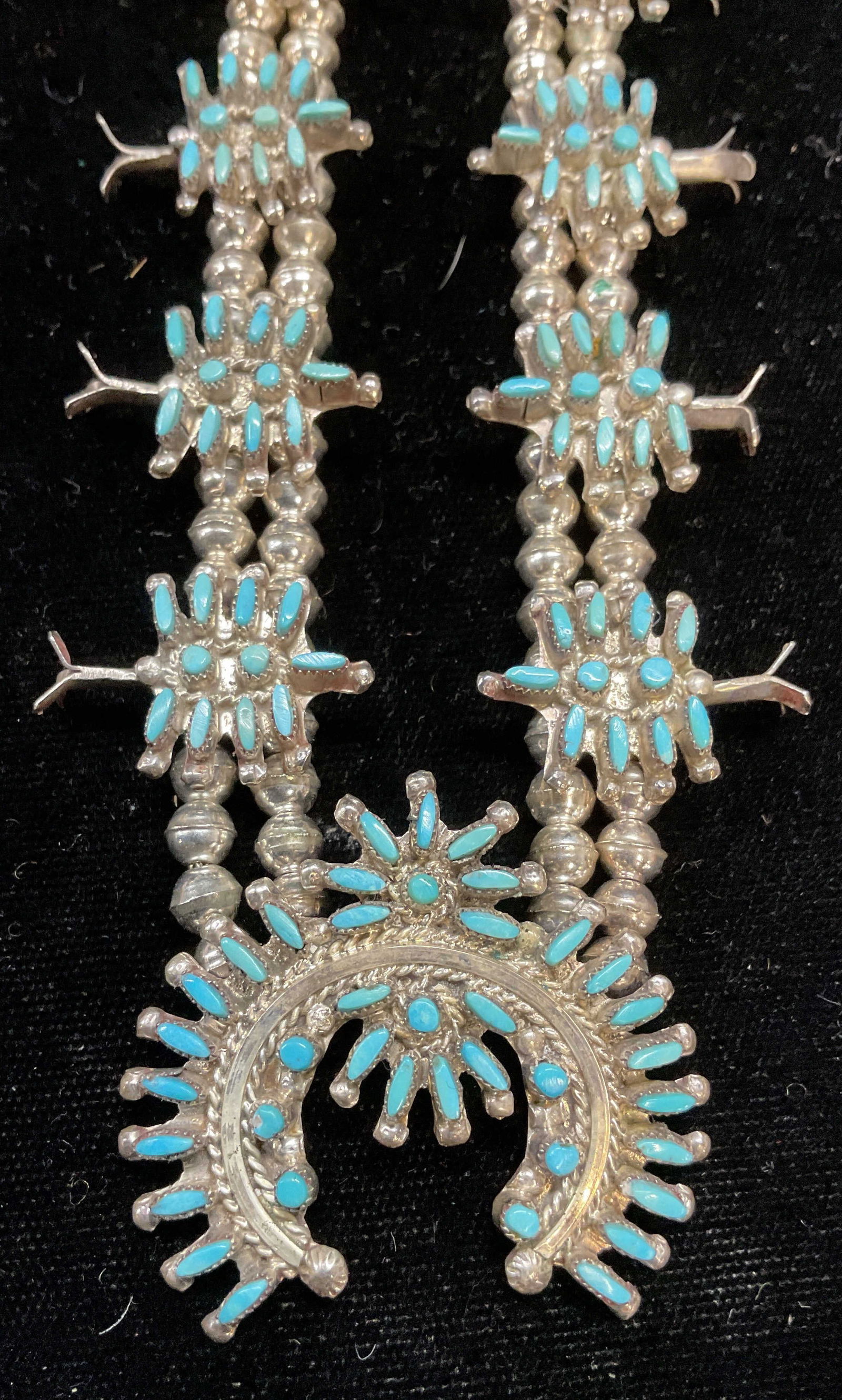 Vintage Sterling Silver & Turquoise Necklace (1 of 7)