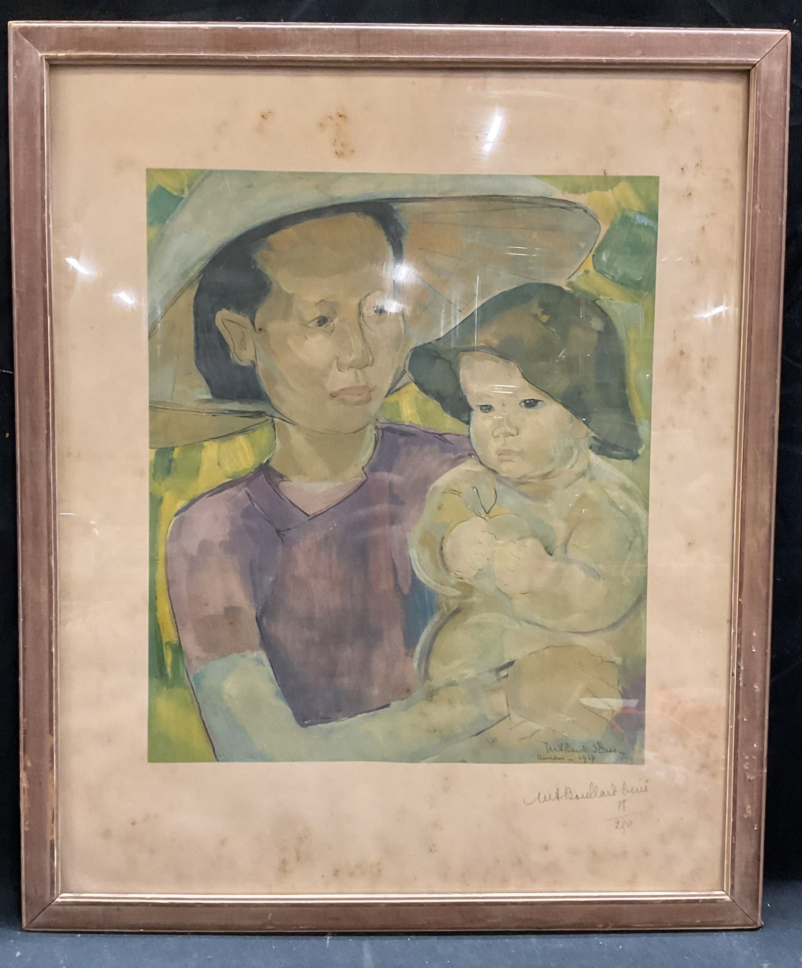 Signed Boullard Deve Mother & Child Litho (1 of 6)