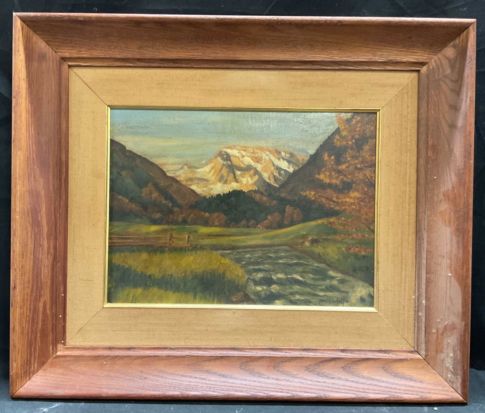 Signed Max L Wolfe Landscape Oil Painting (1 of 6)