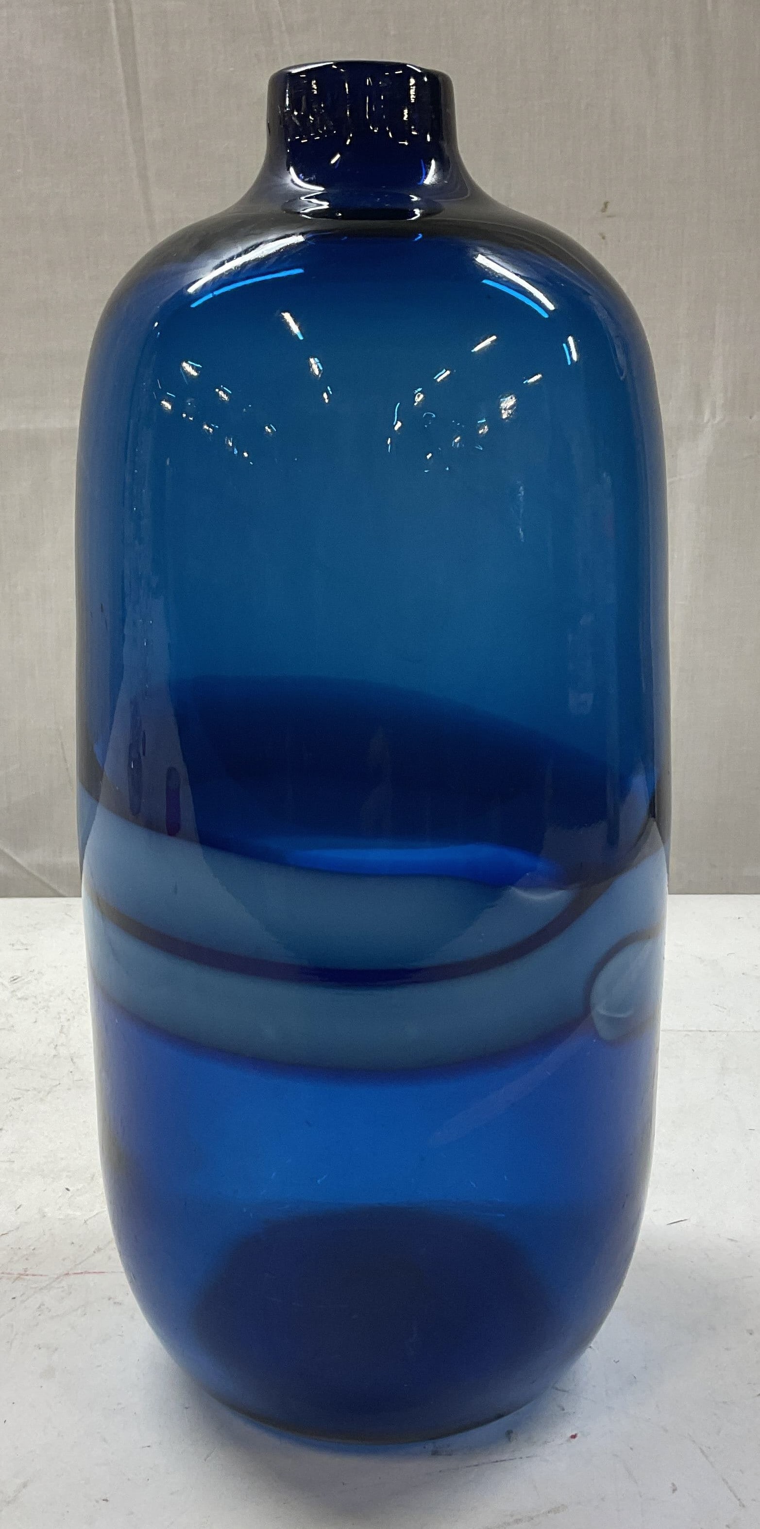 Hand Blown Blue Art Glass Vase (1 of 7)
